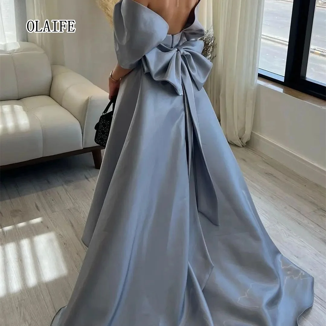 OLAIFE Платья для выпускного вечера с большим бантом Вечерние платья Vestidos Para Eventos