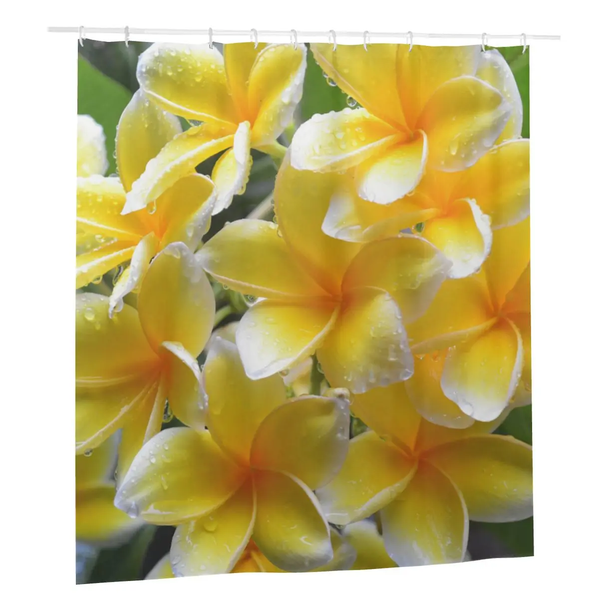 

Желтая занавеска для душа, занавеска для ванной комнаты с крючками, занавеска из полиэстера с защитой от глаз, водонепроницаемая занавеска ...