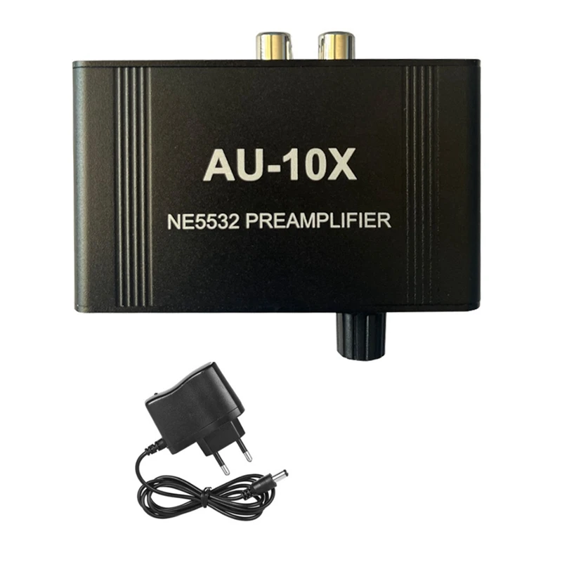 

AU-10X NE5532 предусилитель, системная плата с усилением 20 дБ RCA 3,5 мм регулировкой громкости, штепсельная вилка европейского стандарта