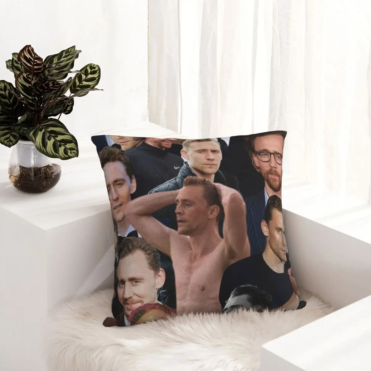 Tom Hiddleston фотоколлаж наволочка чехол подушка удобная декоративная для дивана