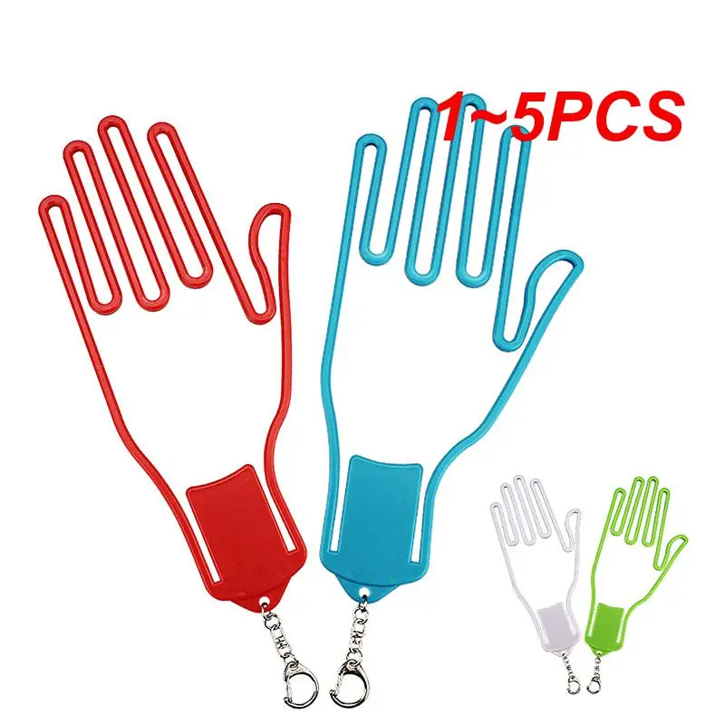 

1~5PCS Golf Glove Holder with Key Chain Plastic Glove Rack Dryer Hanger Stretcher 4 Colors Drop Ship