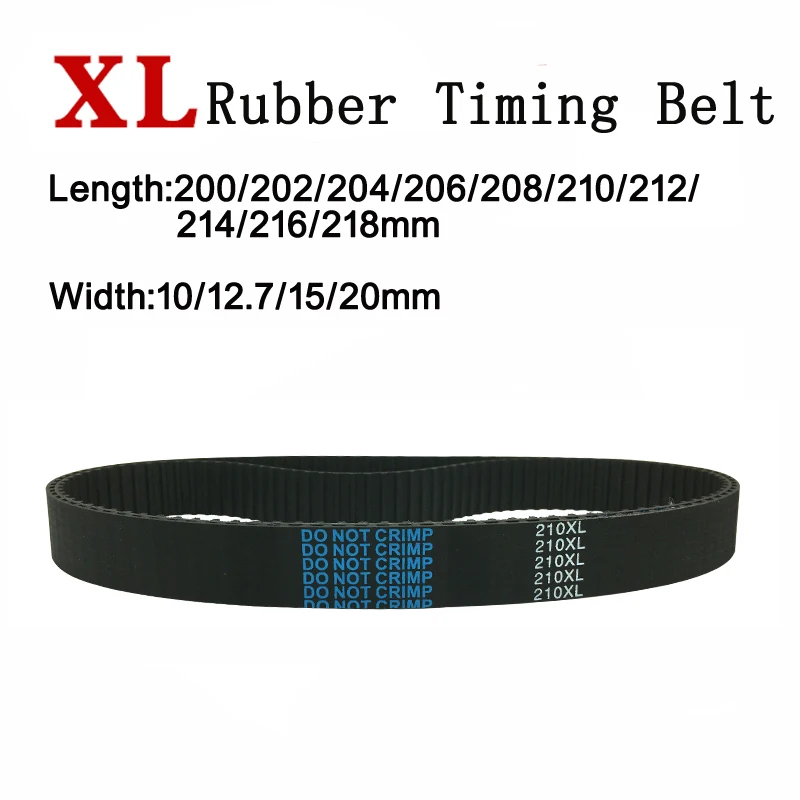 

5pieces XL Timing Belt Trapezoidal Tooth C=200/202/204/206/208/216/218mm Rubber Synchronous Drive Belts Width=10/12.7/15/20mm