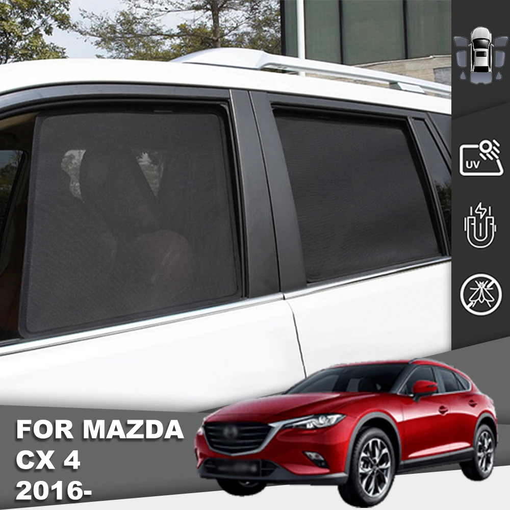 

Магнитный автомобильный солнцезащитный козырек для Mazda Φ CX4 2016-2021, сетчатая рамка для лобового стекла, занавеска, Задняя Детская фонарь CX 4
