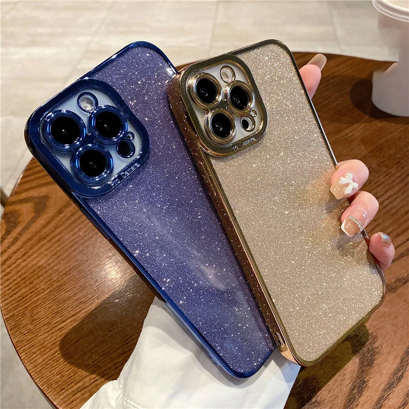 Блестящий чехол для iPhone защита камеры 13112 Pro Max XS XR x 78 и 13 Mini 11 |