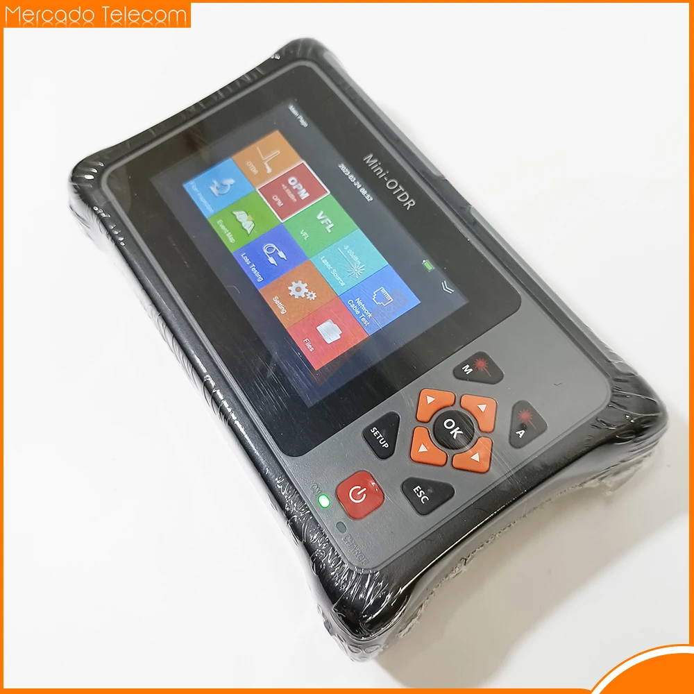 980EXT Pro mini OTDR Reflectometer with OPM OLS VFL Touch Screen 26/24dB SC FC 1310nm 1550nm Fiber Optic OTDR Fiber Tester