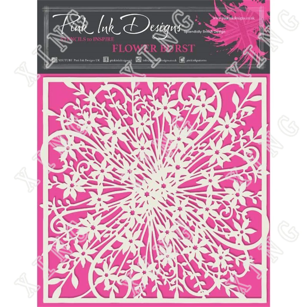 

Hot Selling New Flower Burst Decor Diy Graphics Painting Scrapbooking Stamp Ornament Album Embossed Template Reusable