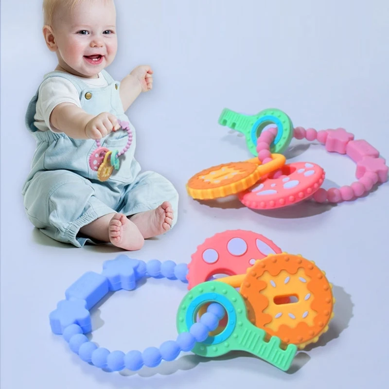

Детский браслет для прорезывания зубов под прямым углом, игрушка для прорезывания зубов, браслет для младенцев