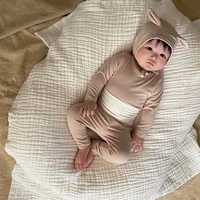 2022 autumn new baby clothes set newborn infant long sleeve bodysuit leggings hat 3pcs set toddler boy girl pajamas set