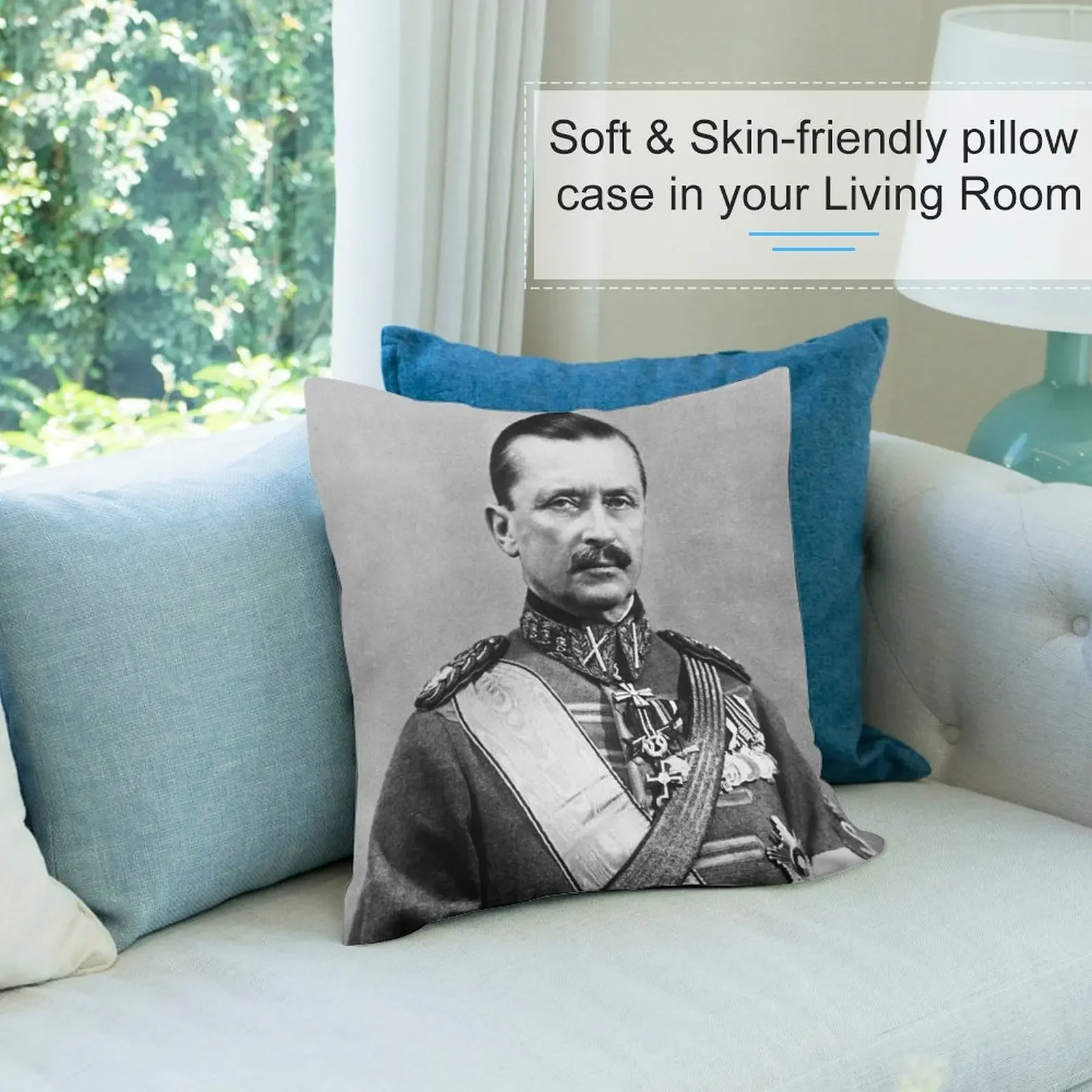 Carl Gustaf Emil Mannerheim muot Fisk портрет Плед Декоративная подушка для дивана Предметы