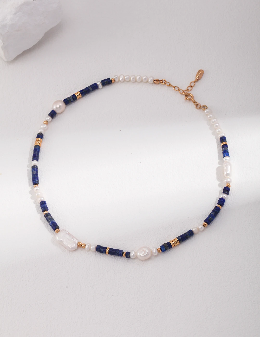 

Lapis Lazuli Pearl Necklace in Sterling Silver