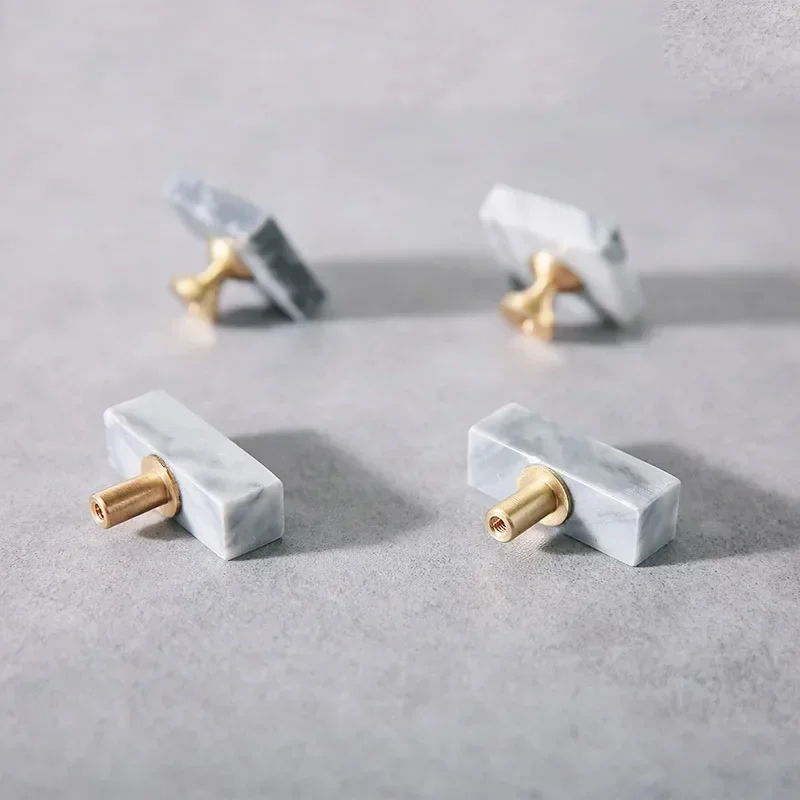 Ручка для шкафа простой мрамор и латунь в скандинавском стиле ручка ручки ящиков