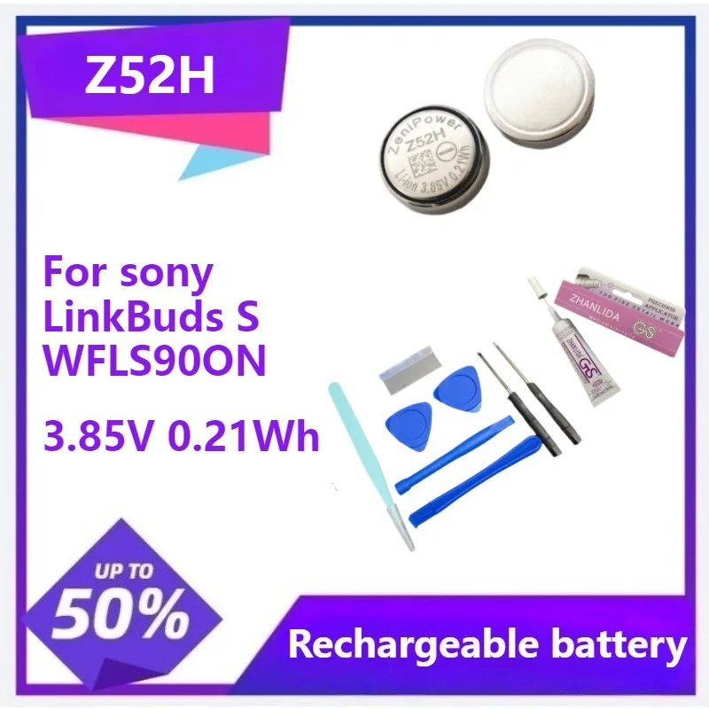 Фото Для ZeniPower Z52H 731834 аккумулятор для Sony LinkBuds S WFLS900N/B действительно беспроводной чехол для зарядки наушников + бесплатные инструменты №2