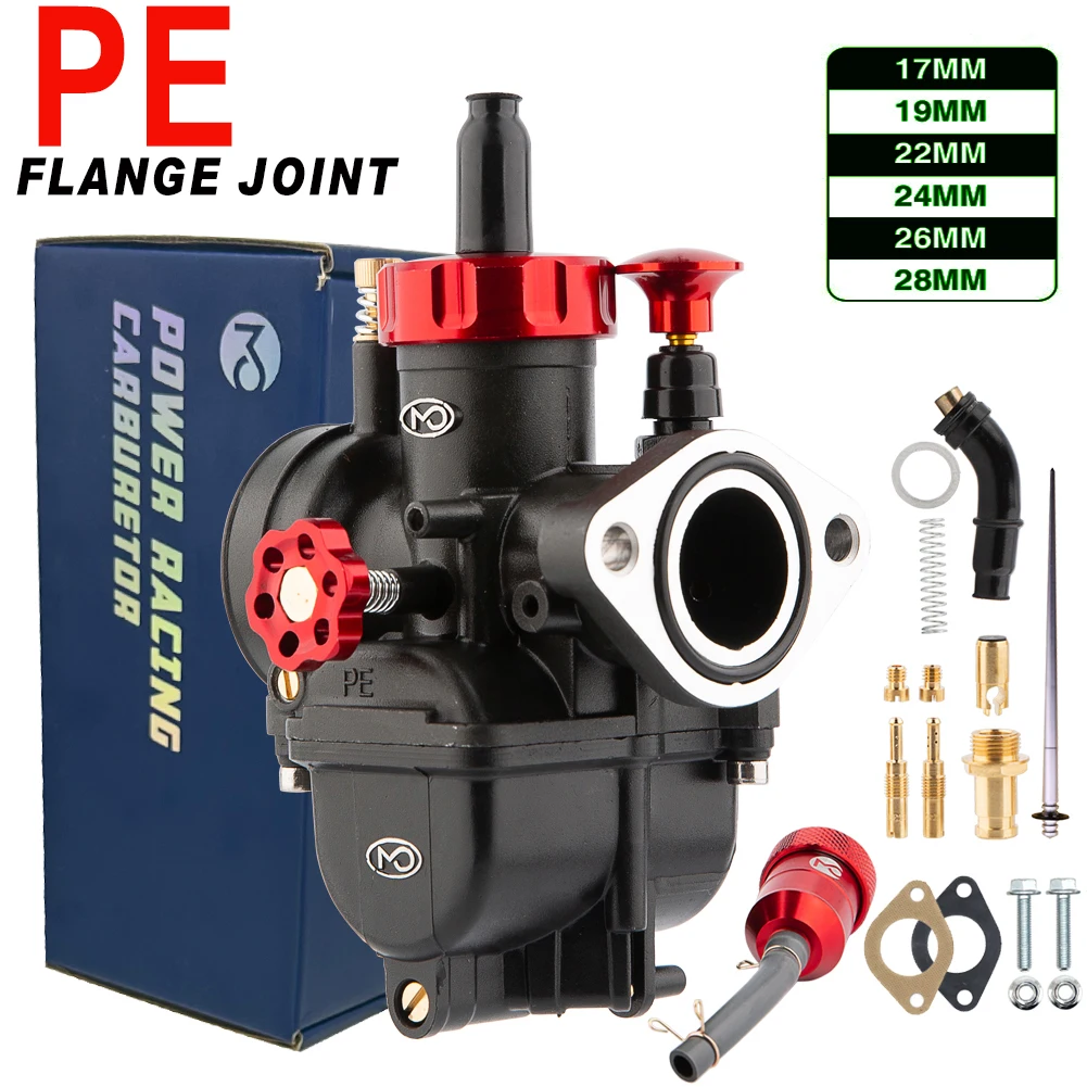 Карбюратор с карбюратором PE17 19 22 24 26 28 мм для Yamaha Kawasaki Honda 2T 4T фланцевый двигатель