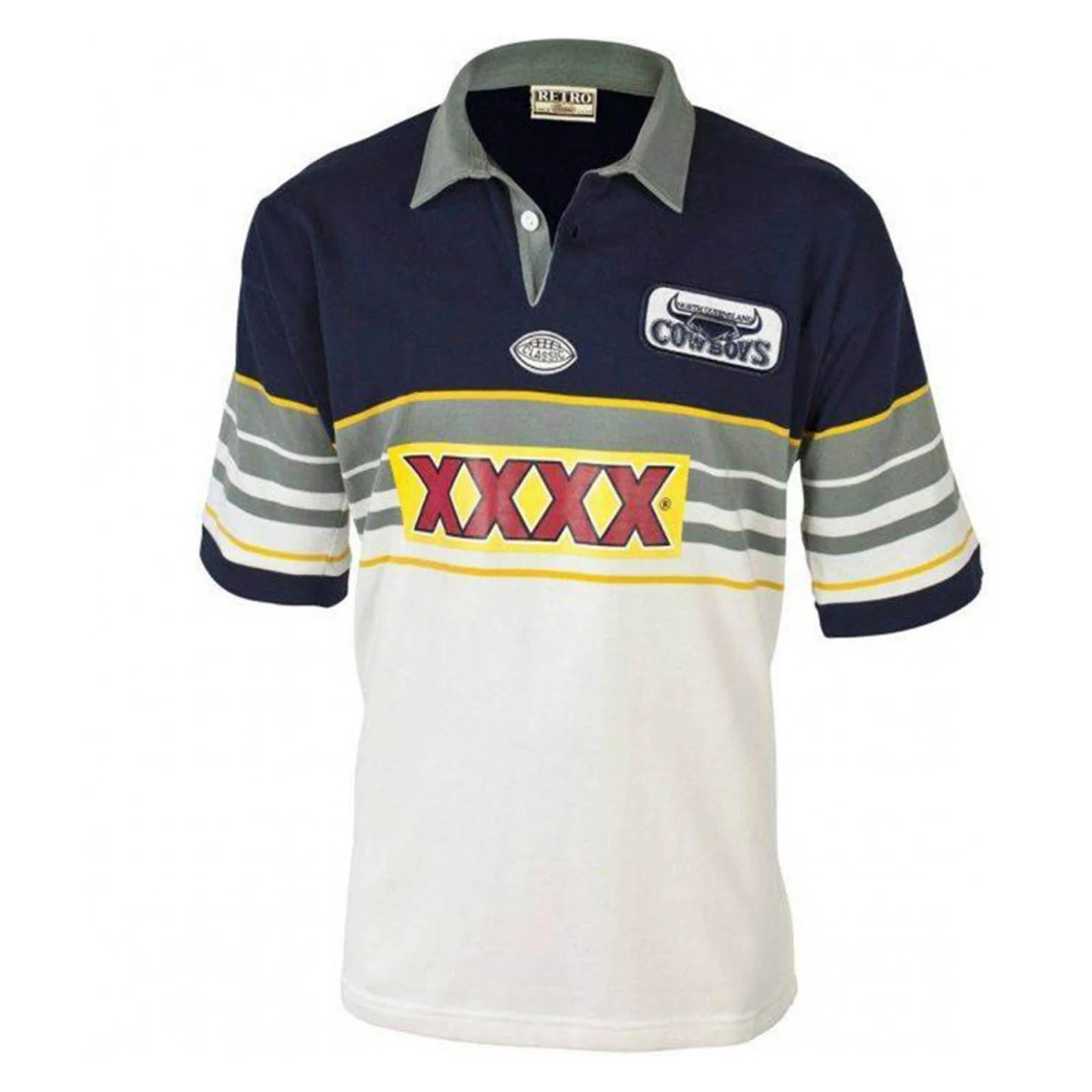 

Queensland Cowboys 1995 Ретро Джерси для регби, Спортивная рубашка