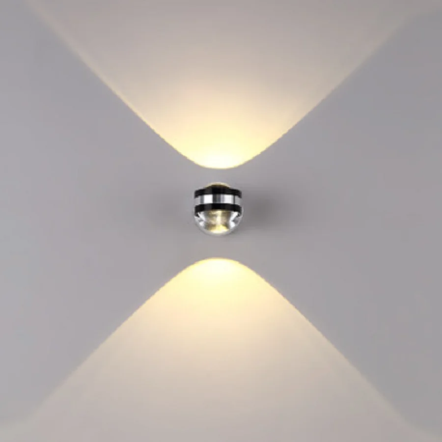 

LukLoy LED Wall Lamp Indoor Decoration Background Wall Light Round Crystal Wall Sconce Modern Living Room Bedroom Bedside Lamp