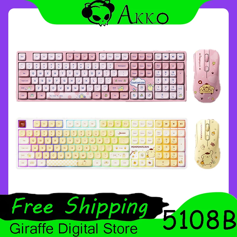 AKKO 5108B механическая клавиатура Bluetooth три режима горячей замены Беспроводная
