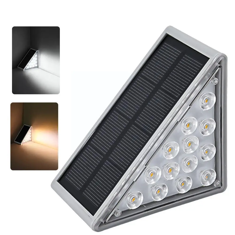

LED Outdoor Solar Light Step Lamp Lens Design Super Bright IP67 Waterproof Anti-theft Stair Light Decor Lighting For Garden L9V7