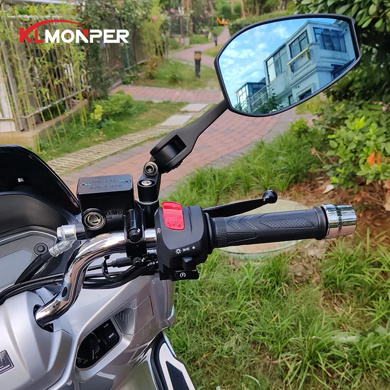 

New Universal Modified Motorcycle Rearview Mirror Scooter Wide-Range Adjustable Angles Mirror For Yamaha XMAX NMAX For HONDA PCX