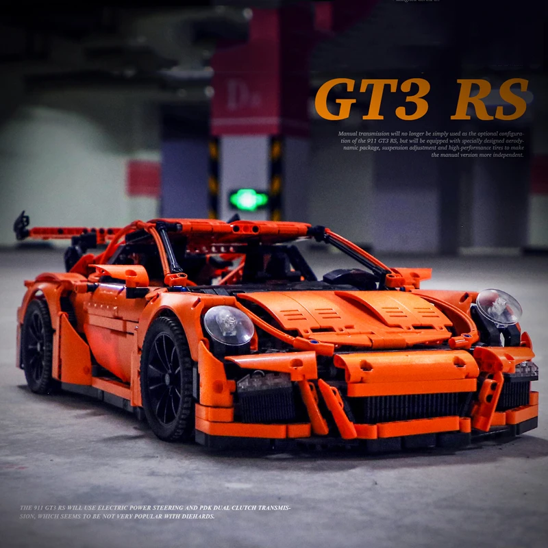 

Кубики MOC 911 GT3 RS, технический автомобиль, совместимый с 42056 игрушками для мальчиков, подарки для детей, строительные модели, наборы для взрослых