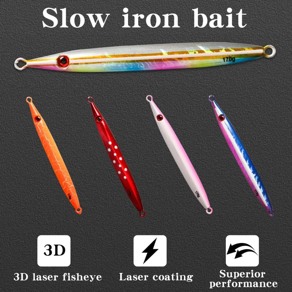 

170g/17cm Fishing Lures Fast Sink Irregular Crack Surface Jig Lure 3D Eyes Iron Plate Luminous Lure Bait Fishing Supplies