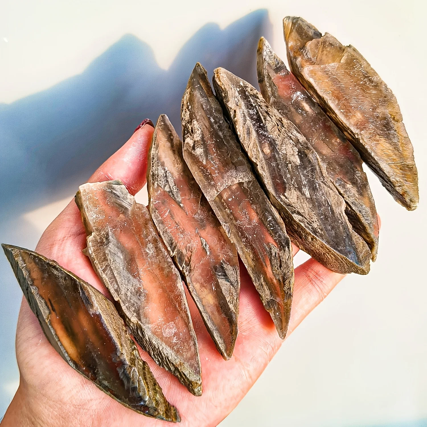 

Флуоресцентный гипс CrystalHola в форме листьев ивы