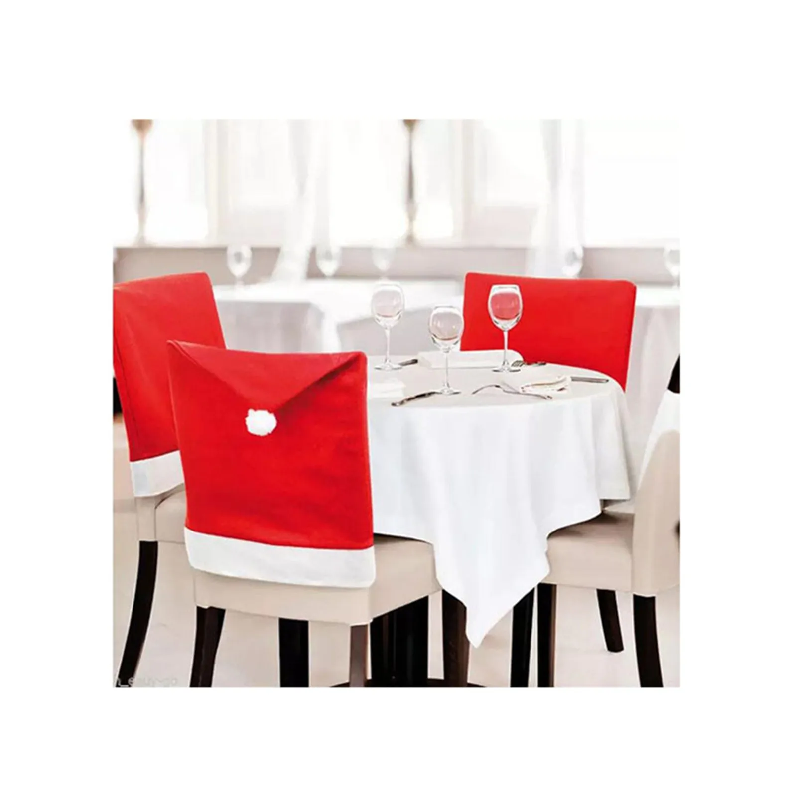 6 шт. комплект рождественский чехол на стул рождественское украшение домашний