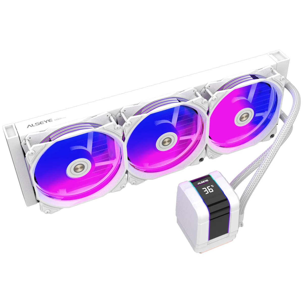 Фото Водяной кулер ALSEYE M360 Plus, кулер для ПК 360 мм, кулер для процессора PWM Argb для Intel LGA 1700 1200 115X 2011 am4 с разъемом AMD №2