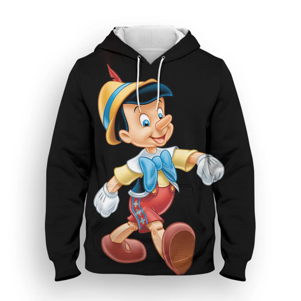 

Disney Pinocchio 3D Printing Brand Mens Cartoon Anime Fashion Men's Hoodie Streetwear Men's Sweatshirt