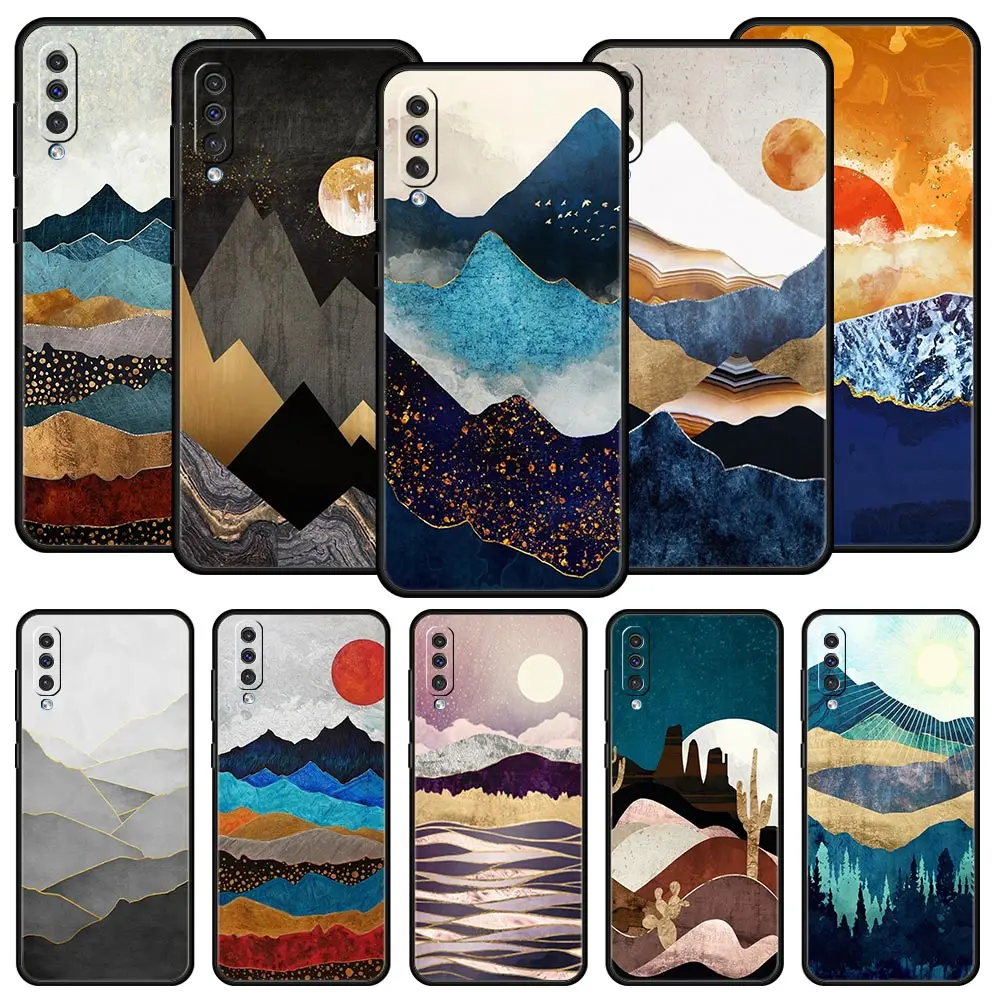 

Hand Painted Scenery Fashion Phone Case For Samsung Galaxy A12 A32 A50 A70 A20E A20S A10 A10S A22 A30 A40 A52S A72 5G A02S Cover