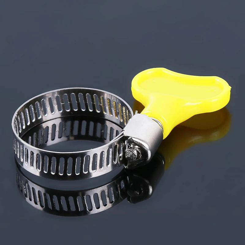 

10pcs/lot Hose Clamps With handle,Plastic+Metal Hose Clamp Hoop Pipe Clips 3-19mm/16-25mm/19-29mm Type