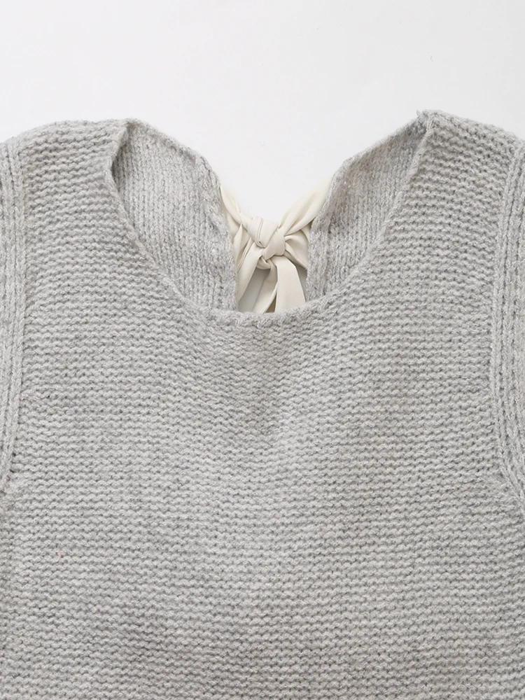 Женский винтажный жилет без рукавов с круглым вырезом