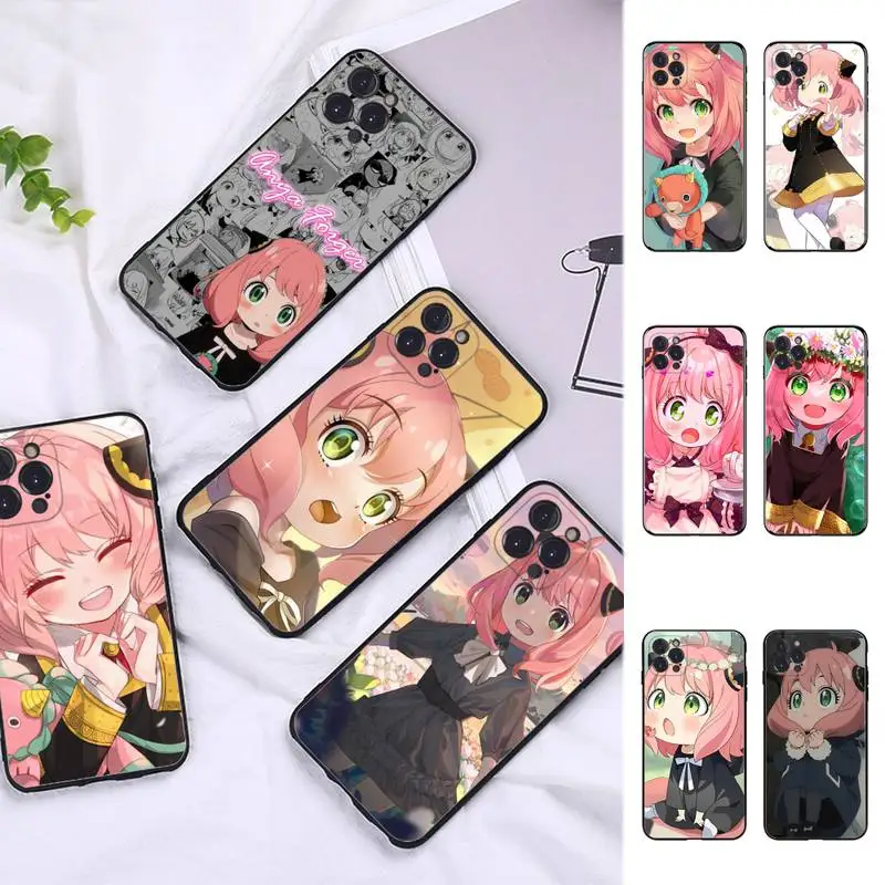 

Anime Spy X Family Anya Phone Case Silicone Soft For iphone 14 13 12 11 Pro Mini XS MAX 8 7 6 Plus X 2020 XR Shell
