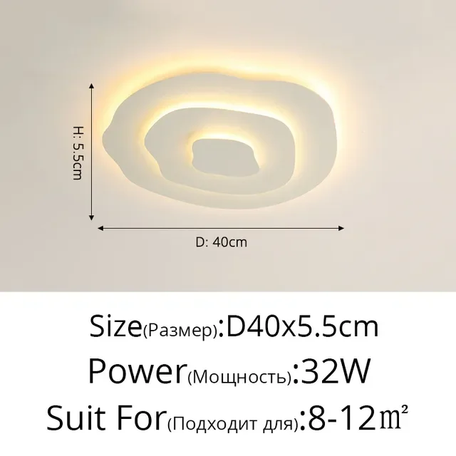 

Gaobi потолочная люстра LED белая круглая