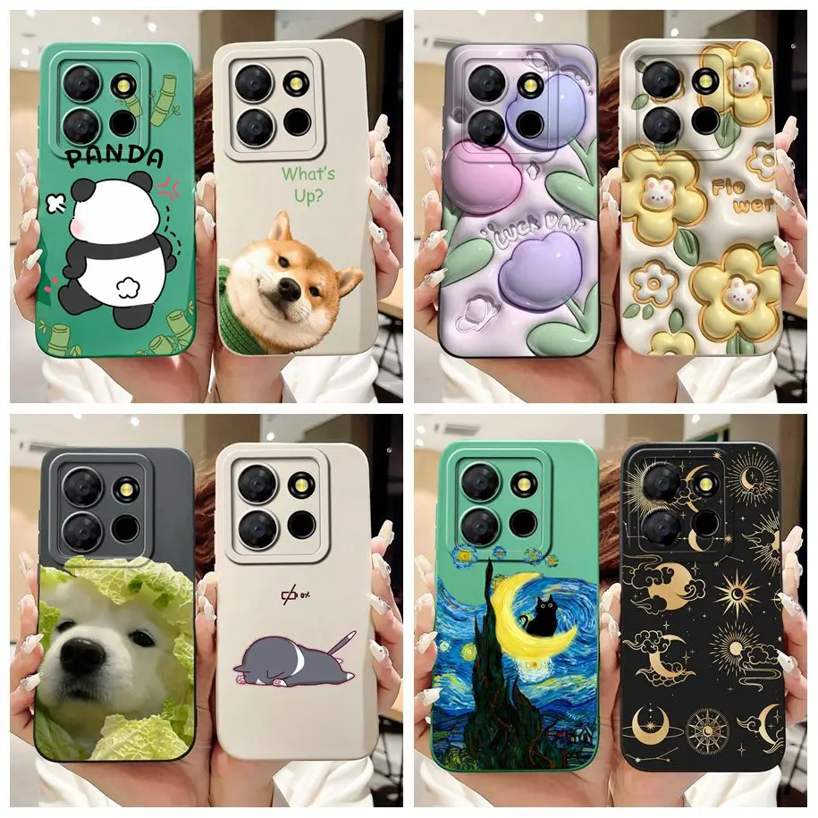 Противоударный силиконовый чехол для телефона Itel A60 2022 ярких цветов