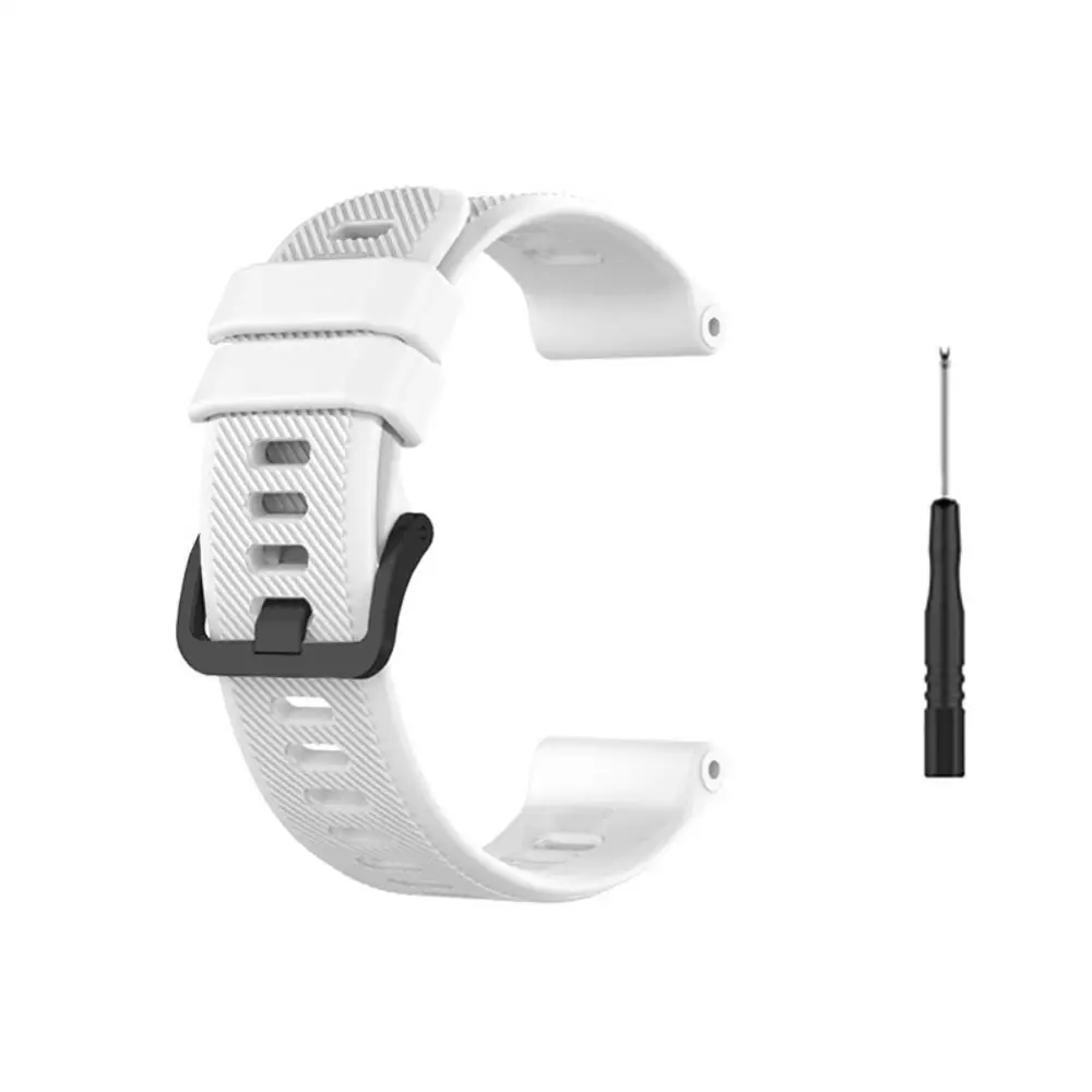 

Smart Accessories Sweatproof Replacement Strap Wristband Waterproof Black Buckle Silicone Strap For Garmin Forerunner 745 Unisex