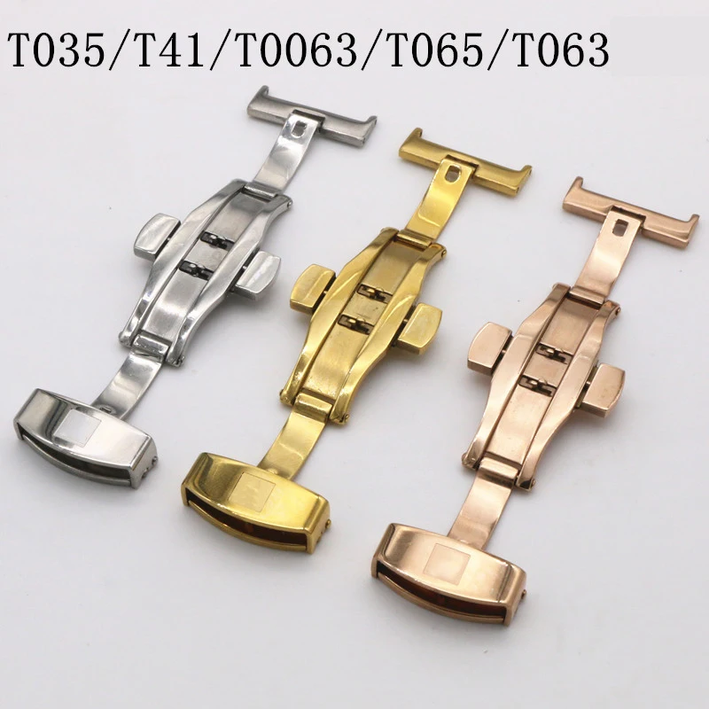 

Аксессуары для часов, Пряжка для часов FOT TISSOT LE LOCLE T41/T035, кнопка для часов из нержавеющей стали, Двойная застежка-бабочка, 18 20 22 мм