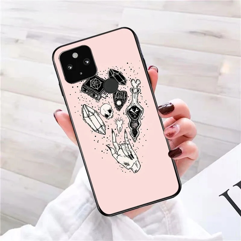 Girly Pastel Witch Goth Cat Чехол для телефона Google Pixel 8 7 Pro 7a 6A 6 8A 5A 4A 3A 5 4 3 XL