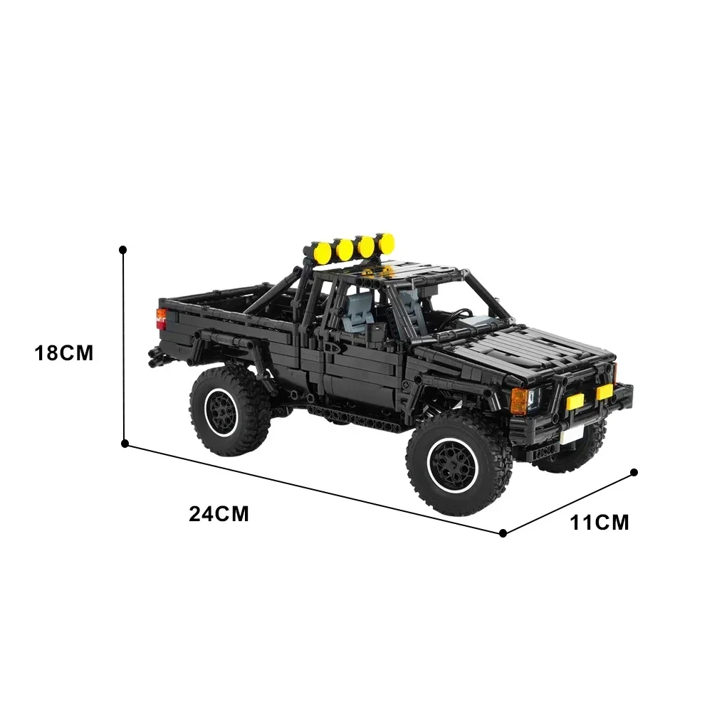 Ekbrick MOC 4x4 SR5 Xtracab кирпичи для тележки Hilux пикап Назад в будущее строительные блоки