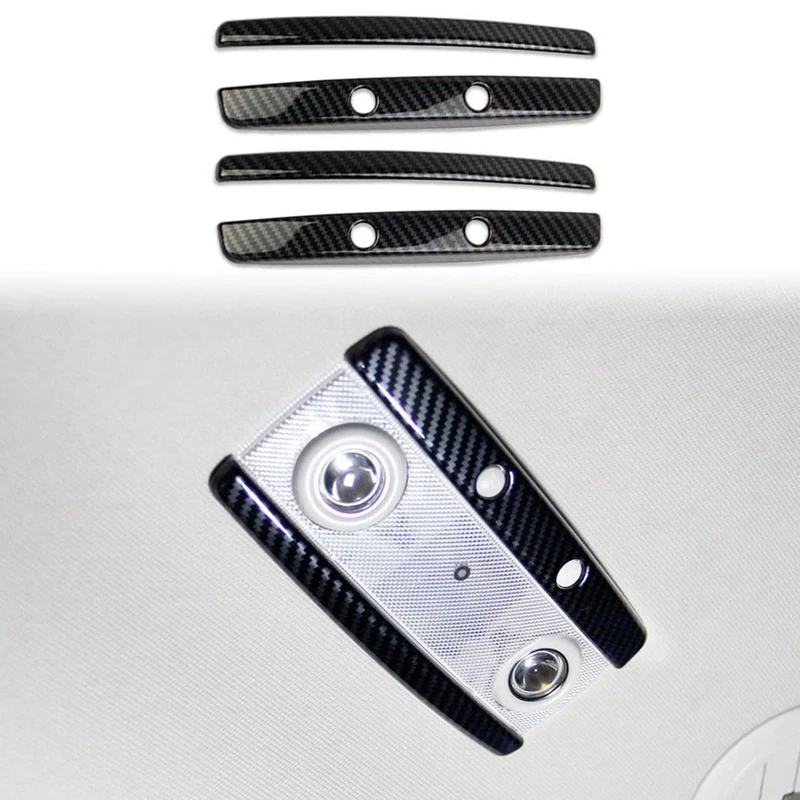 

Roof Reading Light Lamp Cover Trim for Dodge Durango 2011-2020 Accessories ABS Carbon Fiber