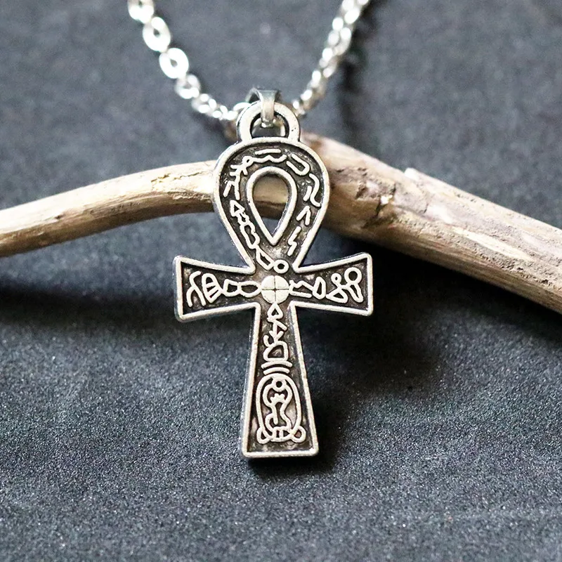 

New Products Hot Selling Fashion Trend Jewelry Alloy Jewelry Ancient Egypt Cross Pendant Necklace