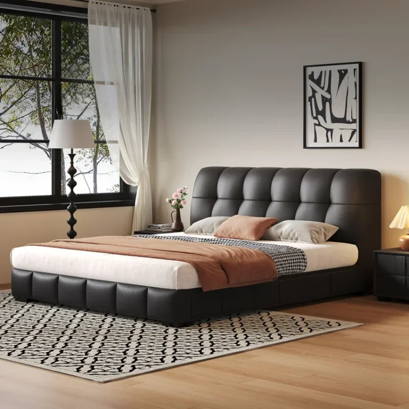 Дизайнерский роскошный каркас двуспальной кровати распродажа деревянный мягкий