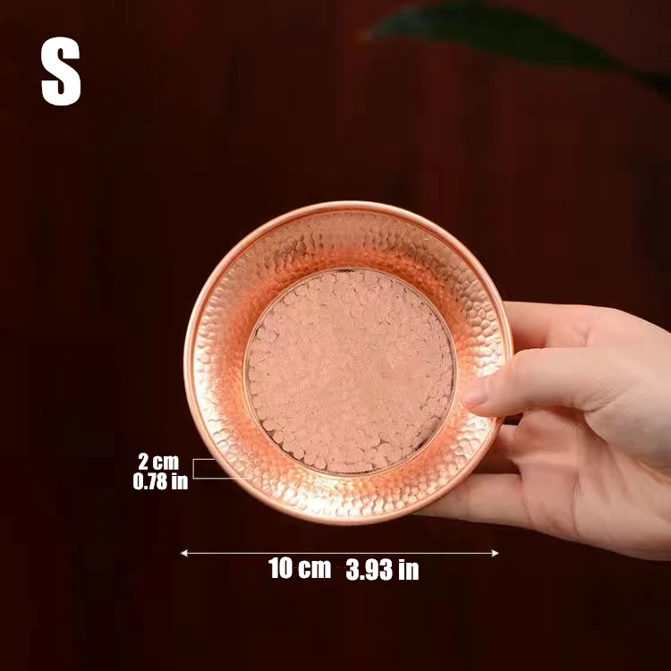 Медная буддийская тарелка 15,4 см с гравировкой