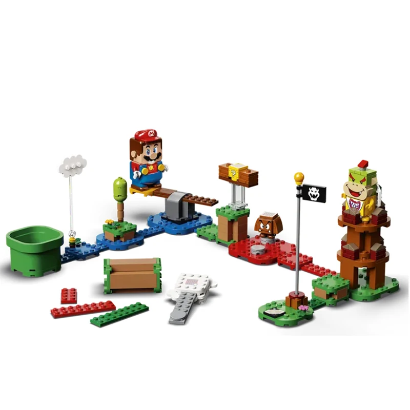 

250PCS Super Mario Anime Figure Block 60020 Kid Small Particle Getting Started With Adventure 71360 Model Minifigures Toys Gift