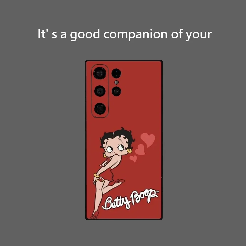 B-Betty-Y B-Boops-S Phone Case for Samsung Galaxy S24 Ultra S22 S23 S21 S20 5G Protective Soft Silicone TPU Funda