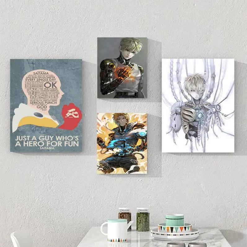 

One Punch Man Retro Kraft Paper Poster Kraft Paper Vintage Poster Wall Art Painting Study Decor Art Wall Stickers