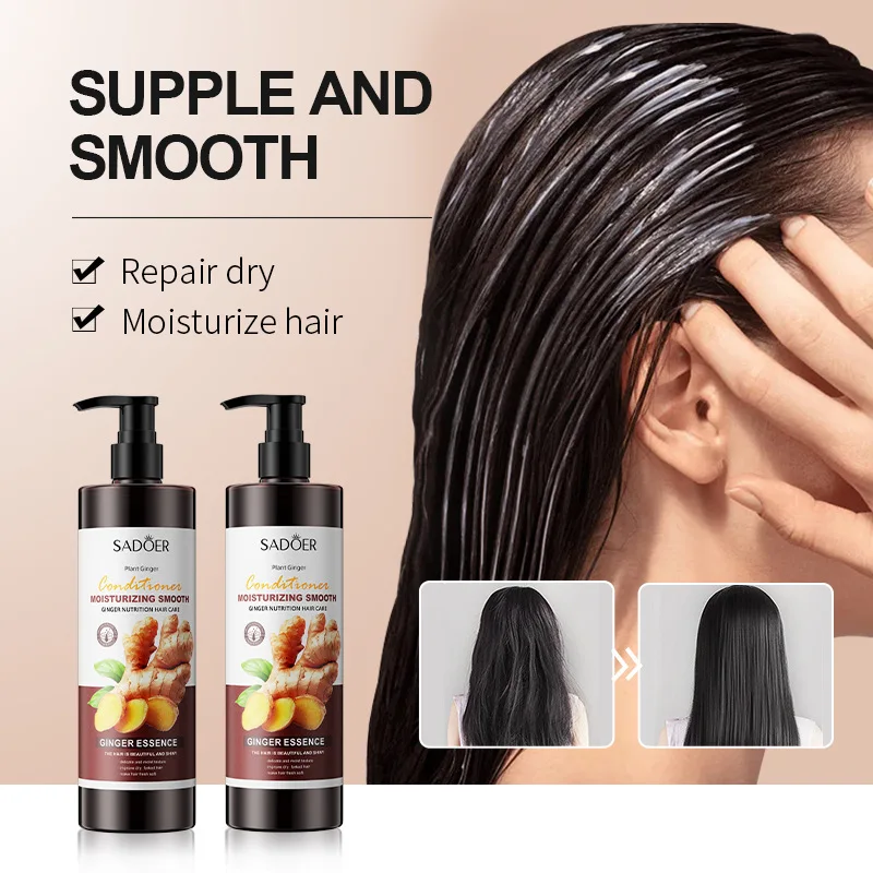 

Washing And Care Integrated Products SADOER Ginger Extract Hair Growth Shampoo Conditioner Hair Mask Factory Direct Sales Makeup