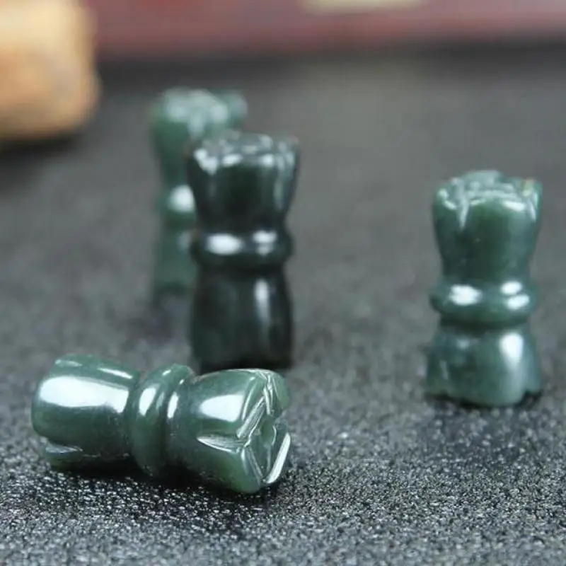 

20*10mm Green Hetian Jades Nephrite Lotus Flower Beads For Jewelry Making Diy Necklace Earring Bracelet Charms Accessories