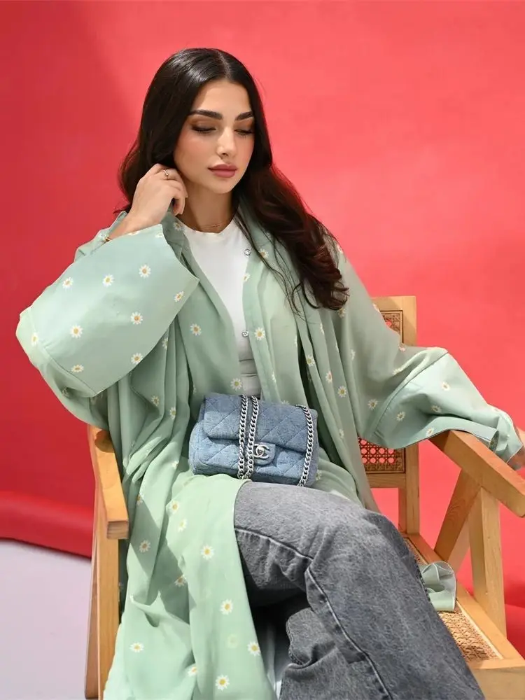 Рамадан Ид Открытый Химар Кимоно Абая Дубай Мусульманская молитвенная одежда