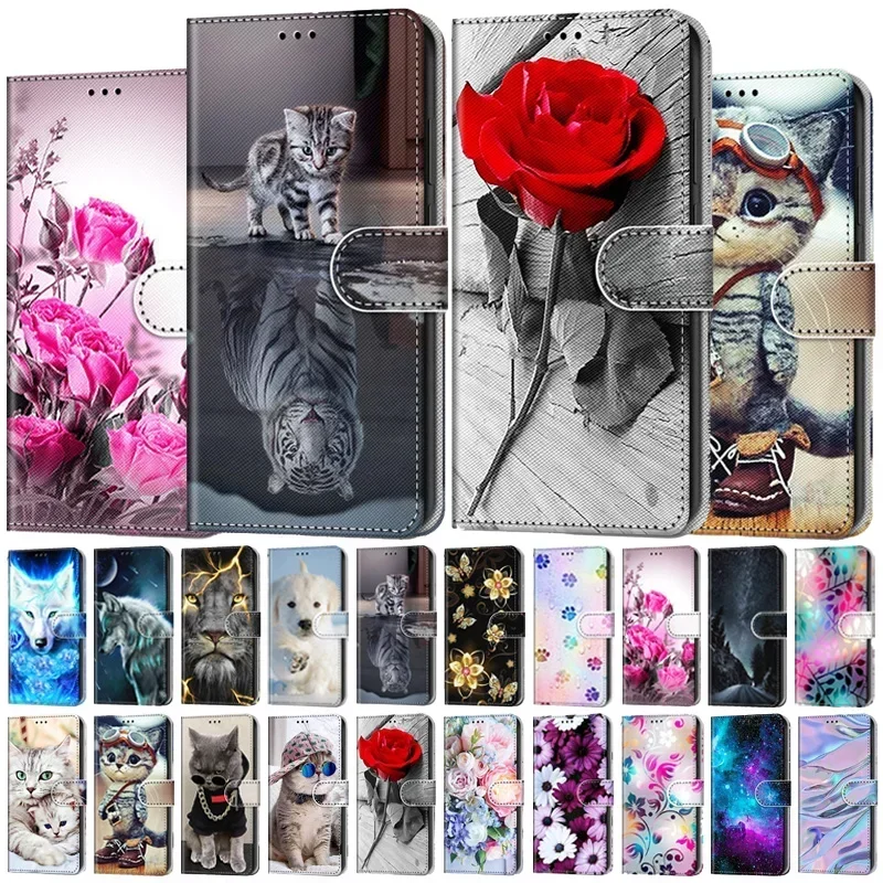 Фото Чехол-бумажник с подставкой для Samsung Galaxy S26 Ultra, чехол-книжка для Samsung S26 Ultra S26+ Plus с рисунком животных №1