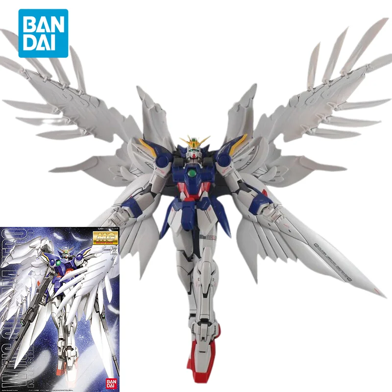 

Оригинальная аниме-модель Bandai GUNDAM серии MG 1/100, экшн-фигурка WING GUNDAM ZERO, Сборная модель, игрушки, подарки для детей